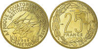 Cameroon 25 Francs Coin, Paris, ESSAI, Aluminum-Bronze, KM:E9 -
