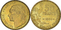 France 50 Francs Coin, Guiraud, Paris, Aluminum-Bronze -