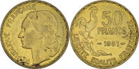 France 50 Francs Coin, Guiraud, Paris, Aluminum-Bronze -