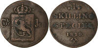 Norway Skilling Carl XIV Johan, Copper, KM:597 -