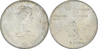 Canada 5 Dollars Coin, Elizabeth II, Javelin, Silver, KM:99 -