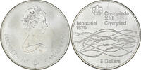Canada 5 Dollars Coin, Elizabeth II, Swimming, Silver, KM:100 -