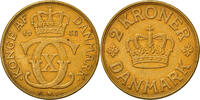 Denmark 2 Kroner Coin, Christian X, Copenhagen -