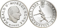 Norway 100 Kroner Coin, Harald V, BE, Silver, KM:449 -