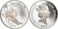 New Zealand 5 Dollars Coin, Elizabeth II, BE, Silver, KM:96 -