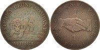 Sierra Leone Cent Coin, Bronze, KM:1 -