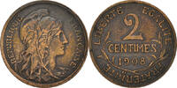 France 2 Centimes Coin, Dupuis, Paris, Bronze, KM:841 -