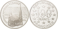 France 100 Francs-15 Euro Coin, Paris, Silver, KM:1140 -