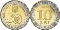 Moldova 10 Lei Coin, 30 years since inauguration of the National Bank of Moldova, 10 -