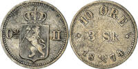 Norway 10 Öre Coin, Silver, KM:345 -