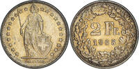 Switzerland 2 Francs Coin, Bern, Silver, KM:21 -