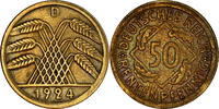 GERMANY, WEIMAR REPUBLIC 50 Rentenpfennig Coin, Munich -