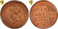 France 1 Centime Dupré, Paris, Bronze, PCGS, Gadoury:84, KM:754 -