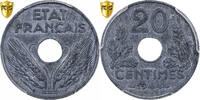 France 20 Centimes French State, Paris, Zinc, PCGS, Gadoury:321 -