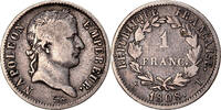 France Franc Coin, Napoléon I, Nantes, Silver, KM:682.12 -