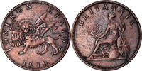 IONIAN ISLANDS Obol Coin, Copper, KM:32 -