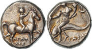 Stater 272-240 BC Tarentum Coin, Calabria, Taras, Tarentum, Silver, HN EF(40-45)