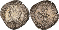 France 1/2 Franc Coin, Henri III, Demi franc au col plat, Bordeaux -
