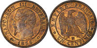 France Centime Coin, Napoleon III, Marseille, Bronze -