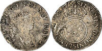 France 12 Sols, 1/10 ECU Coin, Louis XV, 1/10 Écu Vertugadin, Reims -