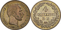 Denmark 4 Skilling Rigsmont Coin, Christian IX, Copenhagen -