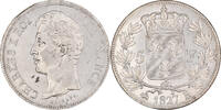 France 5 Francs Coin, Charles X, Rouen, Silver, KM:728.2 -