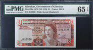 Gibraltar 1 Pound 1975-11-20, PMG -