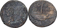 Dupondius Augustus & Agrippa, Nemausus, Bronze, RIC:158 -