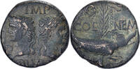 As Augustus & Agrippa, Nemausus, Bronze, RIC:160 -