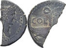 1/2 Dupondius Augustus & Agrippa, Nemausus, Bronze, RIC:158 -