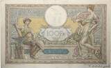 FRANCE 100 Francs LUC OLIVIER MERSON grands cartouches 1924 VF