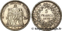 FRANCE 5 francs Hercule III REPUBLIC Paris 1870 (37mm, 25,02g, 6h) -