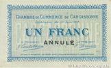 FRANCE regionalism and miscellaneous 1 Franc Annulé FRANCE regionalism and miscellaneous 1 Franc Annulé 1917 UNC- -