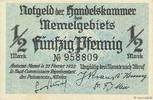 MEMEL 1/2 Mark MEMEL 1/2 Mark 1922 UNC- -