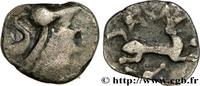FRANCE Denier à la tête casquée à droite et aux carnyx GALLIA - AULERCI CENOMANI (Area of Le Mans) Le Mans (72) c. 80-50 AC. (9,5mm, 0,69g, 6h) -
