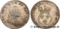 FRANCE Dixième d'écu dit vertugadin LOUIS XV THE BELOVED Strasbourg 1716 (24,5mm, 3,04g, 6h) -