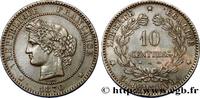 FRANCE 10 centimes Cérès III REPUBLIC Paris 1870 (30mm, g, 6h) -