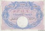 FRANCE 50 Francs BLEU ET ROSE FRANCE 50 Francs BLEU ET ROSE 1913 VF -