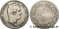 FRANCE 5 francs type Tiolier sans le I, tranche en relief LOUIS-PHILIPPE I Paris 1830 (37mm, 24,26g, 6h) -