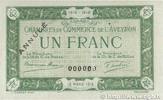FRANCE regionalism and miscellaneous 1 Franc Annulé FRANCE regionalism and miscellaneous 1 Franc Annulé 1915 VF -