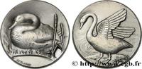 FRANCE Médaille animalière - Cygne ANIMAUX Monnaie de Paris 1971 (71,5mm, 237,5g, 12h) -