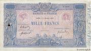 FRANCE 1000 Francs BLEU ET ROSE FRANCE 1000 Francs BLEU ET ROSE 1919 F -