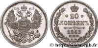 RUSSIA 20 Kopecks RUSSIA Saint-Petersbourg 1863 (22mm, 3,95g, 12h) -