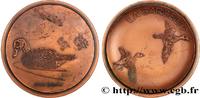 FRANCE Médaille animalière - Sarcelle ANIMAUX Monnaie de Paris 1982 (75,5mm, 190,2g, 12h) -