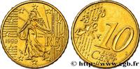 FRANCE 10 Cent Nouvelle Semeuse, second type, désaxée à 2 FRANCE Pessac 1999 (19,75mm, 4,13g, h) -