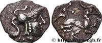 FRANCE Denier à la tête casquée à droite et aux carnyx GALLIA - AULERCI CENOMANI (Area of Le Mans) Le Mans (72) c. 80-50 AC. (13,5mm, 1g, 3h) -