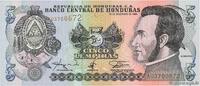 HONDURAS 5 Lempiras HONDURAS 5 Lempiras 1996 UNC -
