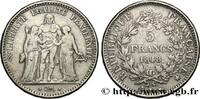 FRANCE 5 francs Hercule, IIe République II REPUBLIC Bordeaux 1848 (37mm, 24,66g, 6h) -