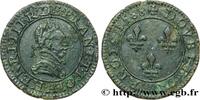 FRANCE Double tournois, 2e type de Paris, frappé au mouli HENRY III Paris 1588 (21mm, 2,68g, 6h) -