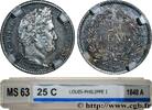 FRANCE 25 centimes Louis-Philippe LOUIS-PHILIPPE I Paris 1848 (15mm, 1,25g, 6h) -